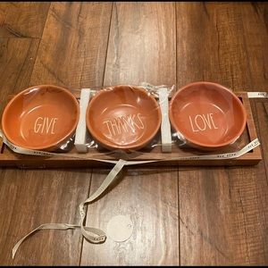 Rae Dunn give thanks love serving trays wood